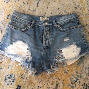 We The Free Distressed Jean Shorts